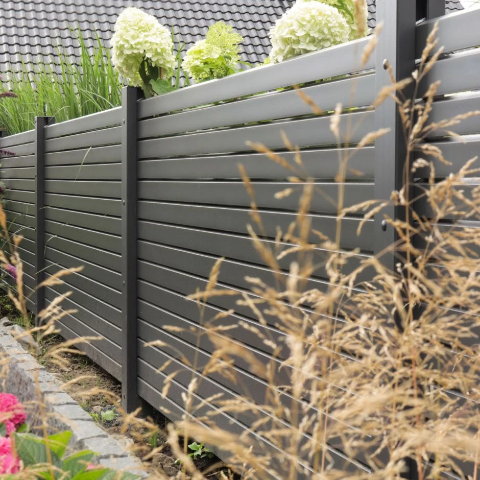 TraumGarten Gartenzaun SYSTEM Rhombus Anthrazit – Bild 13