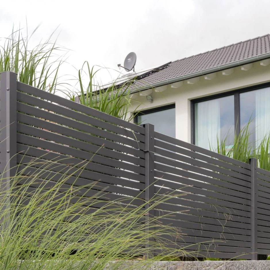 TraumGarten Gartenzaun SYSTEM Rhombus Anthrazit – Bild 17