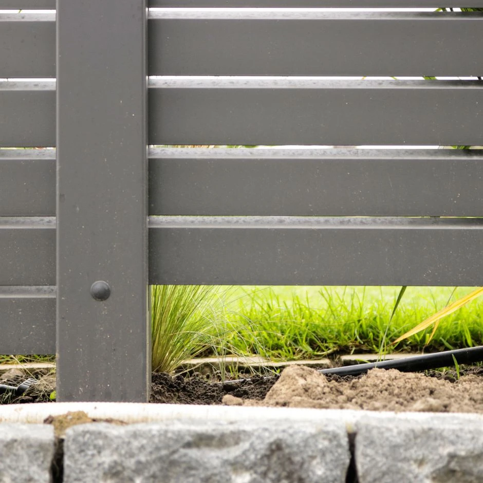 TraumGarten Gartenzaun SYSTEM Rhombus Anthrazit – Bild 4