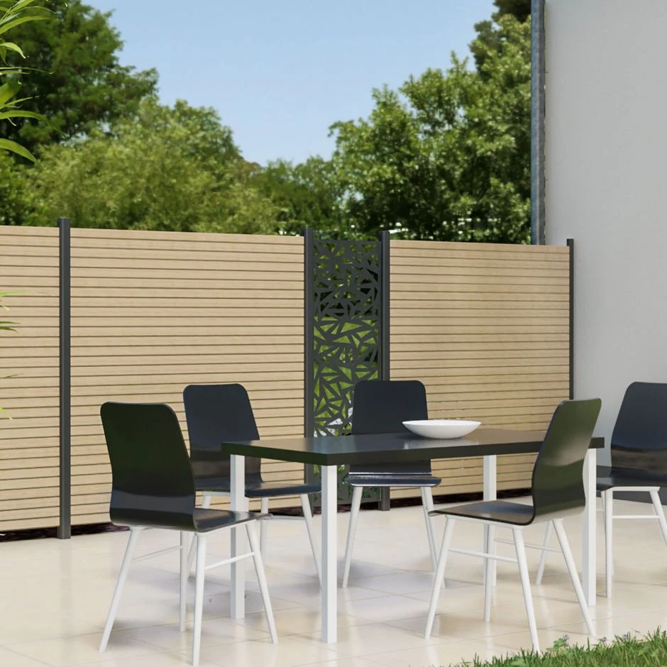 TraumGarten Sichtschutzzaun SYSTEM Rhombus Lärche – Bild 5