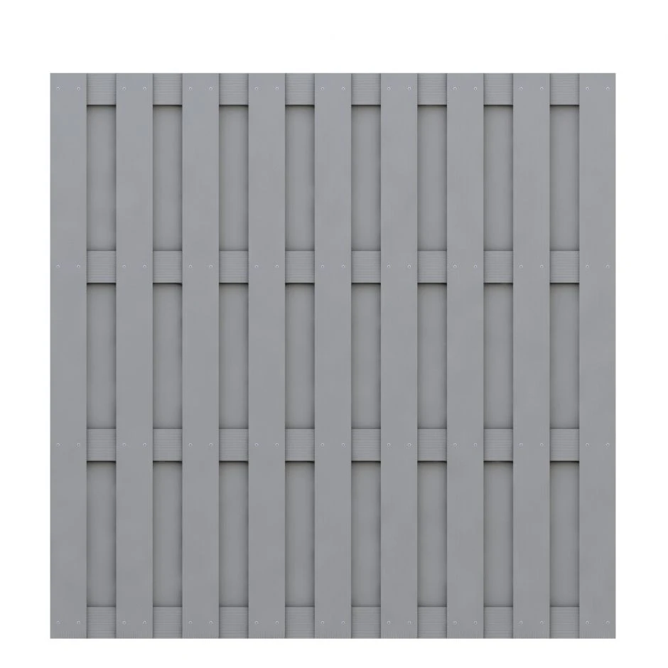 TraumGarten Sichtschutzzaun JUMBO WPC Grau