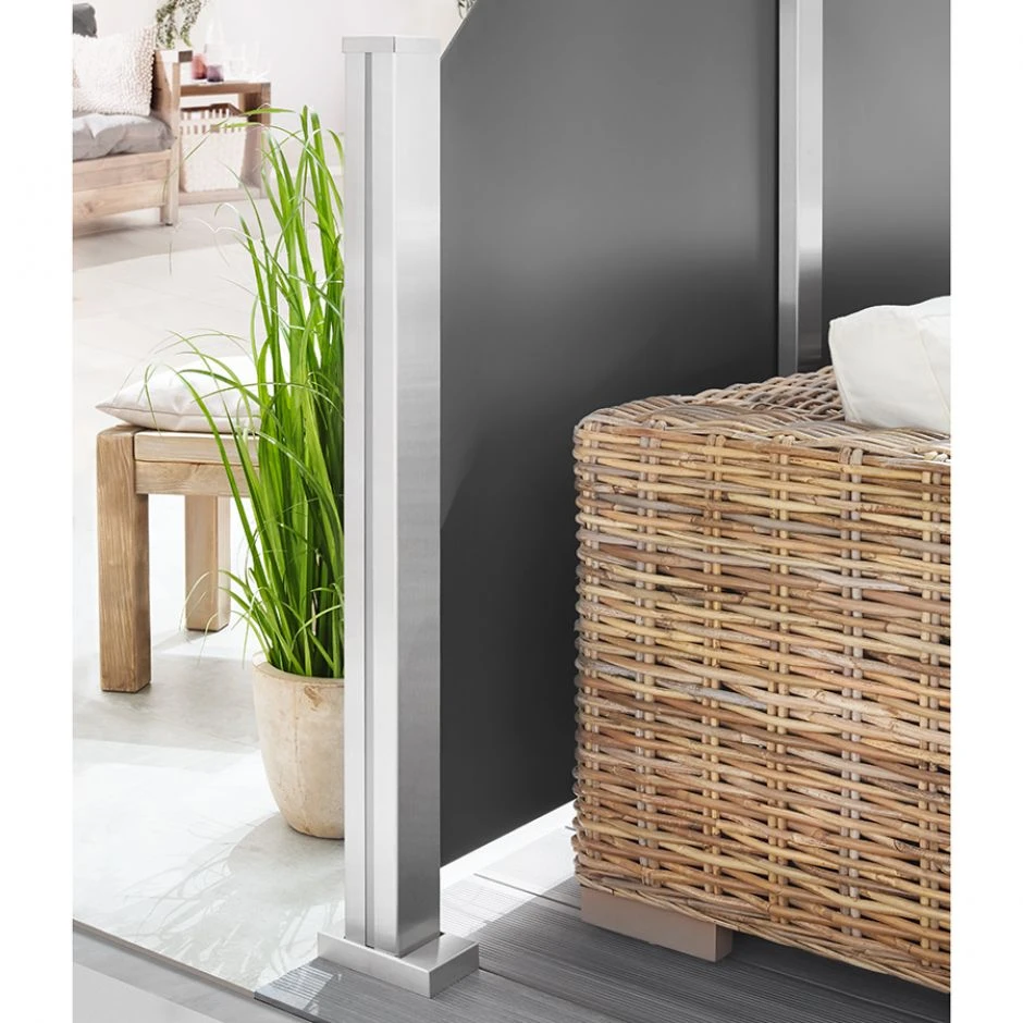 TraumGarten Sichtschutzzaun PfostentrĂ€ger Abdeckung Edelstahl â Bild 3