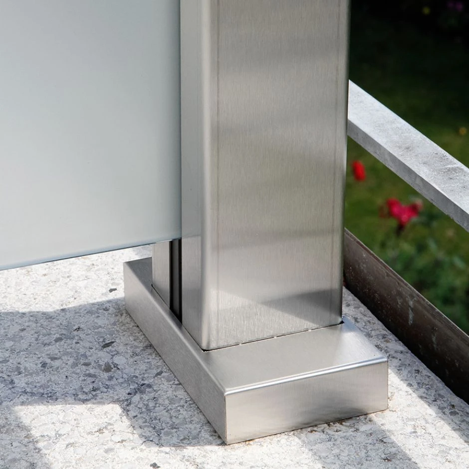 TraumGarten Sichtschutzzaun PfostentrĂ€ger Abdeckung Edelstahl â Bild 2