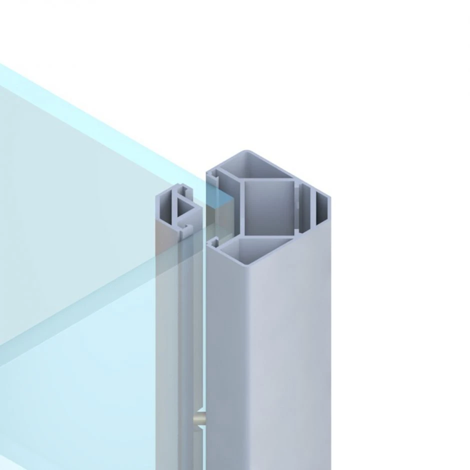 TraumGarten Sichtschutzzaun SYSTEM Eck-Klemmpfosten Silber â Bild 2