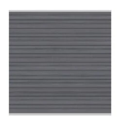 TraumGarten Sichtschutzzaun SYSTEM WPC PLATINUM Grau, Leiste Silber
