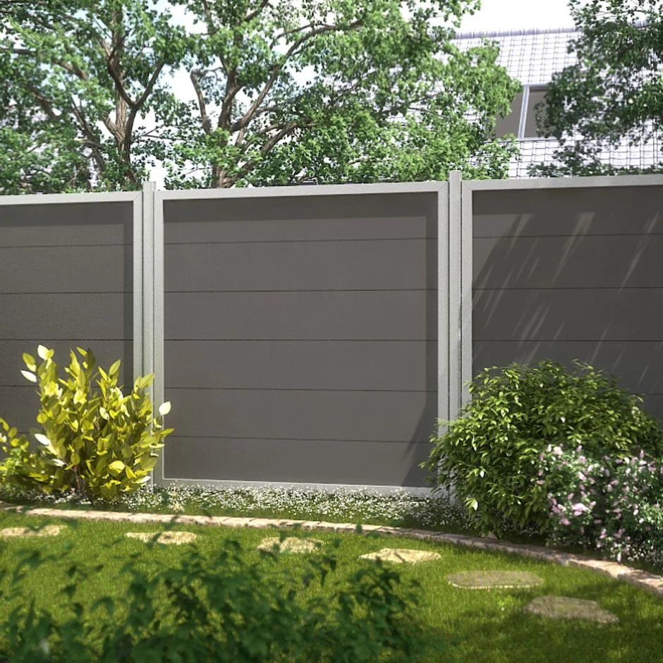 TraumGarten Sichtschutzzaun DESIGN WPC ALU Anthrazit – Bild 3