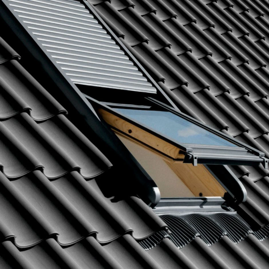 VELUX Elektro-Rollladen SML 0000S Aluminium Dunkelgrau